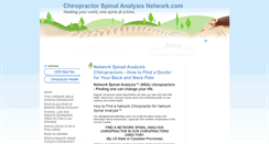 Desktop Screenshot of chiropractorspinalanalysisnetwork.com